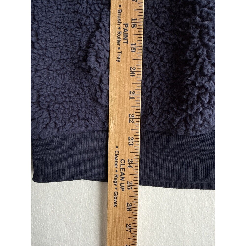 NWT Simply Southern Women’s Medium Navy Blue Sherpa Fleece Quarter Zip Hoodie - Picture 7 of 7